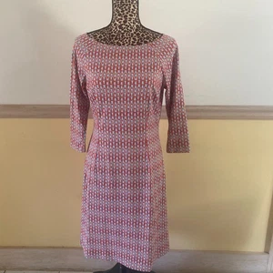 J. McLaughlin Women's Light Blue Coral Chain Print Dress Size S K9 - Picture 1 of 4