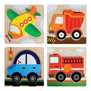 Master Pieces Puzzles Chunky Wooden Puzzles – Set of 12 (6" x 6") - Picture 1 of 5