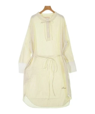 Vestidos camiseros MARNI blanco x beige negro (patrón de rayas) 2200627933059 Foto 1 de 4