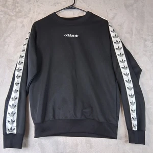 Sudadera Adidas Para Hombre XS Negra Cinta TNT Crew Sudor Manga Trifolio Logo - Imagen 1 de 12