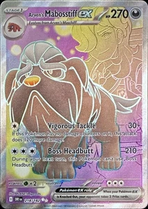 Juego de cartas coleccionables Pokémon Arven's Mabosstiff ex - 218/182 SV10: Destined Rivals ultra raro - Imagen 1 de 1