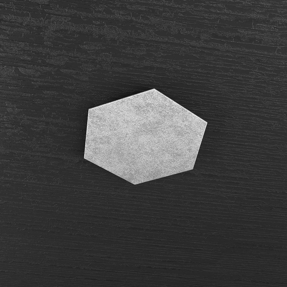 Plafoniera Industrial-Minimal Decorativa Hexagon Metallo Foglia Argento - Immagine 1 di 1