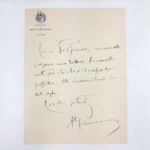 Carta Manuscrita En Papelería De La Entidad Instituto De Derecho Aeronáutica - Imagen 1 de 3