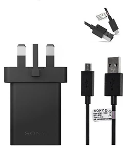 SONY MAINS CHARGER OR MICRO USB CABLE FOR XPERIA C5 ULTRA C4 M4 AQUA C3 T2 ULTRA - Picture 1 of 4