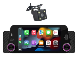 Radio Car Stereo MP5 Player For CarPlay Android Auto Mirror Link W/Free Camera - Picture 1 of 20