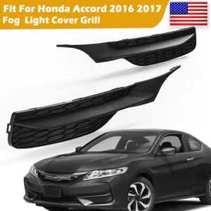 Pair Front Fog Light Lamp Bezel Cover For Honda Accord 2016 2017 Left+Right Side - Picture 1 of 10