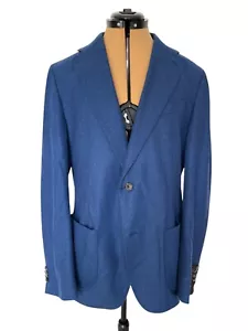 Windsor Men's Giro J52 Unlined Blue Cashmere Blazer Jacket, Blue, US 42 (EUR 52) - Picture 1 of 4
