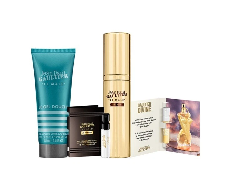 Jean Paul Le Male Elixir Spray and Shower Gel New In Box. Travel 4pc🎁 - Image 1 of 1