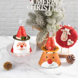 10pcs Halloween Christmas Hat Shape Party Paper Candy Favor Sweet Gift Bag Boxes - Picture 1 of 21