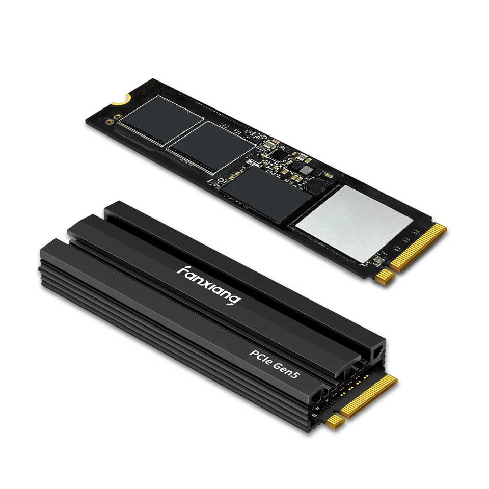 Fanxiang S900pro 1TB 2TB PCIe Gen5 NVMe M.2 SSD Festplatte mit Heatsink - Bild 1 von 4