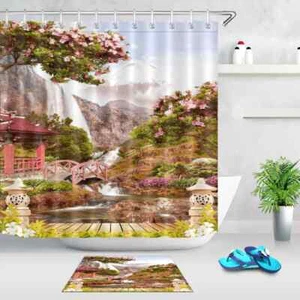 Decor Yard Waterproof Bathroom Polyester Shower Curtain Liner Water Resistant - Imagen 1 de 8