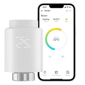 Válvula termostática SONOFF Zigbee para radiadores TRV termostato inteligente función de aplicación - Imagen 1 de 17