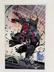 SDCC 2022 SIGNED Litho Art Print by Adam Kubert Venom Vol. 1 # 150 Cover - Picture 1 of 3
