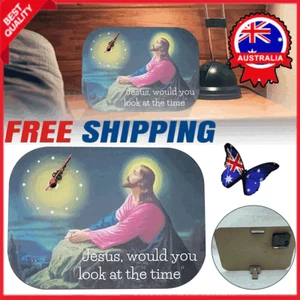 Wooden Jesus Wall Clock Novelty Jesus Christ Wall Clock Fashion Home Decor HA - Picture 1 of 14