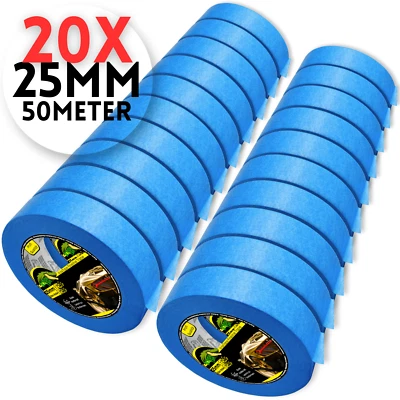 20 Rollen Goldband 25mm x 50m Rolle Klebeband Malerband Abdeckband Malerkrepp - Bild 1 von 4