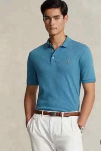 $125 Polo Ralph Lauren Mens Big & Tall Cotton Shirt, Marine Heather, XLT - Picture 1 of 4