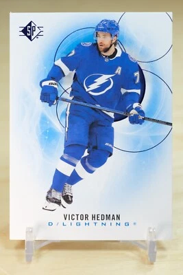 2020-21 Upper Deck SP Hockey Base Blue #3 Victor Hedman - Tampa Bay Lightning - Image 1 of 2