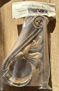 Antique Drapery Rod Co. Bracket NEW Classic Keystone Antique Gold - Picture 1 of 6