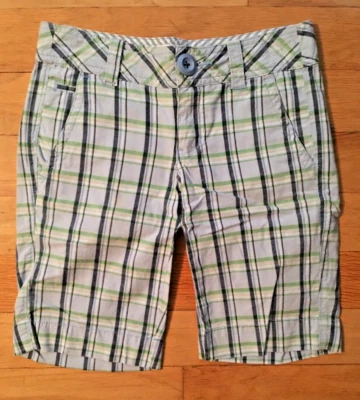 Bermudas a cuadros azul claro Aeropostale - talla 00 para niños Foto 1 de 3