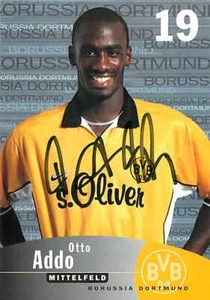 Otto Addo Original Autogrammkarte Borussia Dortmund - ca.10cm x 15cm - Bild 1 von 2