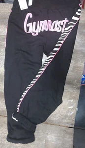 Justice sz 12 gymnast sweatpants nwt zebra pink jogger style Pants Nwt - Picture 1 of 3