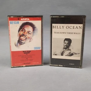 Vtg Billy Ocean Suddenly & Tear Down These Walls Cassette Tape Lot Arista Jive - Picture 1 of 6