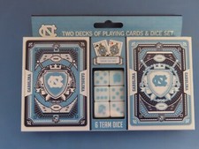 North Carolina Tar Heels Two Decks of Playing Cards and Dice Set Includes Jokers