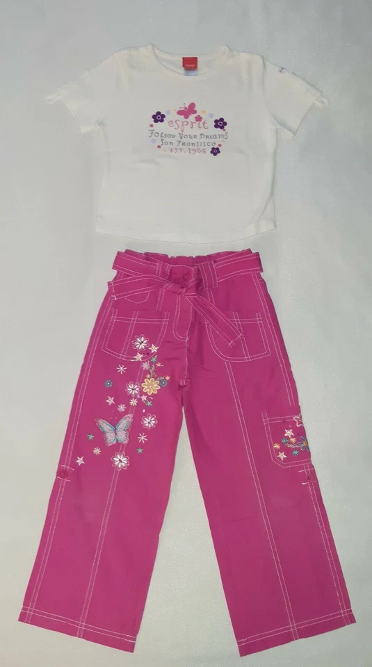 Completo lotto t-shirt maglietta pantaloni bermuda Esprit bimba bambina 6 anni - Imagen 1 de 4