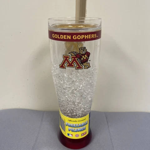 Minnesota Golden Gophers 16oz Flared Pilsner Freezer Glass Cover