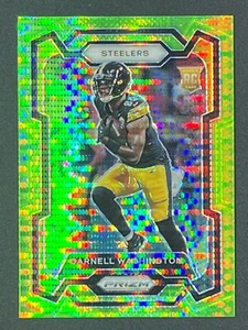 DARNELL WASHINGTON RC 2023 Panini Prizm #384 Pulsar Prizm Verde - Foto 1 di 2