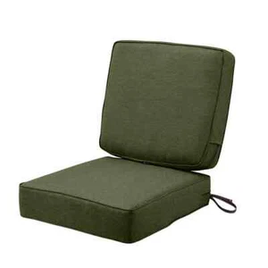 Montlake FadeSafe Water-Resistant 23x23x5 Inch Patio Cushion Set in Heather Fern - Picture 1 of 7