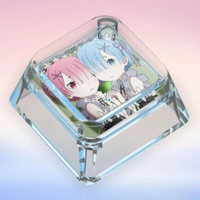 Anime Rem Cute Keycaps Clear Backlit Shine Though Keycap for MX Keyboard #05 - Image 1 of 4