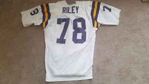 Vintage Minnesota Vikings #78 Steve Riley Sand-Knit Football Jersey Game USED - Bild 1 von 4