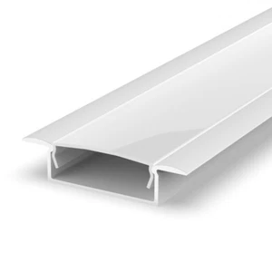 2m recessed alu. EW1 LED profile extrusion channel painted white, diffuser strip - Picture 1 of 5