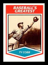 1989 CMC Baseball's Greatest Baseball #2 Ty Cobb Detroit Tigers MLB HOF