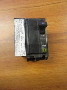 SQUARE D 22k CIRCUIT BREAKER W/ SHUNT 2P, 25A, CAT# QOB225VH1021 ... VS-155 - Picture 1 of 5