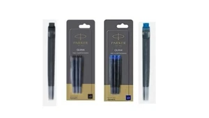 Geniune Parker Quink Tintenfüllfederhalter Patronen blau/schwarz Minen - Bild 1 von 6