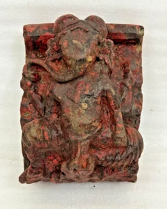 Estatuilla de ídolo de Dios Ganesha de madera tallada a mano muy fina de 1800 hecha a mano 17138 - Imagen 1 de 11