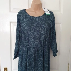 Joules Alena Dress Animal Print Green Size 10 Pockets BNWT Rrp £49.95 - Picture 1 of 12