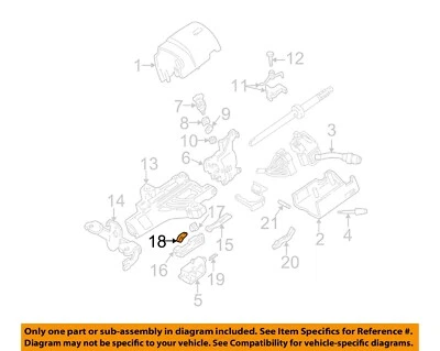 Cubierta de columna de dirección Ford OEM 90-23 Blackwood, interruptores palancas-trinquete FODZ3E691B Foto 1 de 2