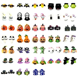 HALLOWEEN Holiday Flatback Resin Cabochons - You choose Style - Picture 1 of 33