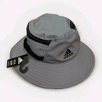 ADIDAS Victory III Bucket Hat AEROREADY Asphalt Grey / Black S/M UPF 50 New NWT - Image 1 of 3