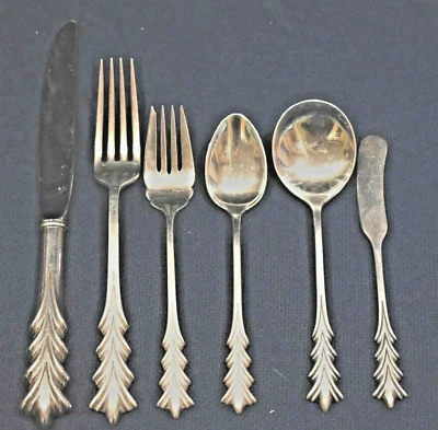 СТОЛОВЫЕ ПРИБОРЫ CREST OF ARDEN ОТ TUTTLE ИЗ ЧИСТОГО СЕРЕБРА 8 НАСТРОЕК ПО 6 ШТУК В 48 ШТ. - Изображение 1 из 4