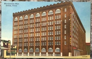Vintage 1940s Linen Postcard - Dallas Texas Merchandise Mart Unused Original - Bild 1 von 2