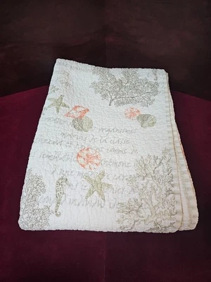 Nicole Miller Home Twin Reversable Beach Theme Quilt  - Image 1 of 3