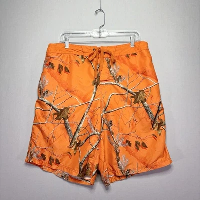Pantalones Cortos de Playa De Colección Y2K RealTree Camuflaje - Naranja Brillante - Surf - Para Hombres XL Foto 1 de 4