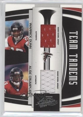 2007 Playoff Absolute Memorabilia Materials /100 Alge Crumpler Warrick Dunn - Image 1 of 2