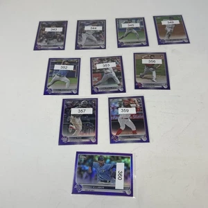 Purple Refractor 10 Card Lot 2022 Topps Chrome Update McKenzie Gore Marsh RC - Picture 1 of 12
