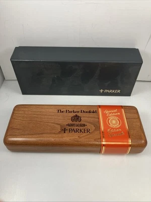 PARKER DUOFOLD SPECIAL EDITION WOOD PEN BOX (CASE ONLY) 100th ANNIVERSARY - Image 1 of 4
