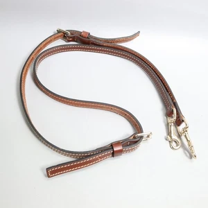 Bandolera de cuero clásico bolso correa de repuesto 52 pulgadas tono dorado hebillas clips - Imagen 1 de 9